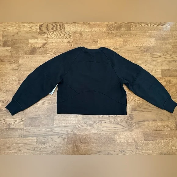 NWT Lululemon🍋 Black Scuba Oversized Pullover Wordmark Size XS/S - Picture 14 of 16